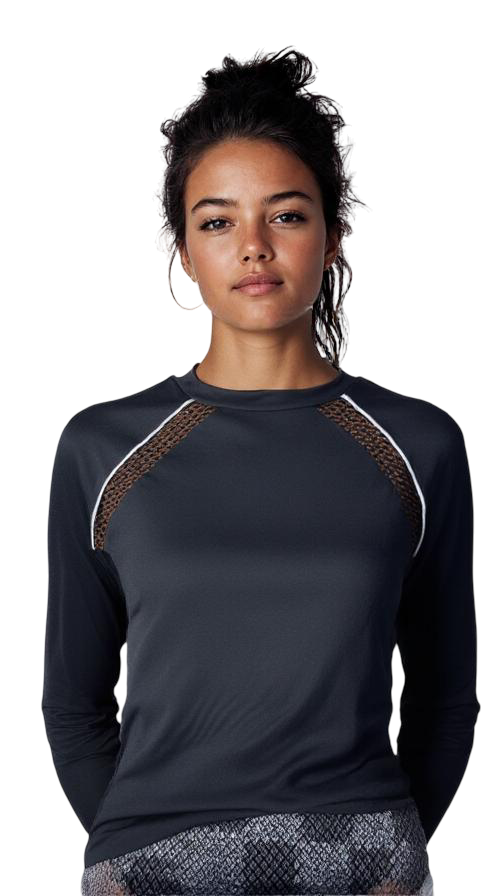 Black Long Sleeved Women’s Golf Shirt