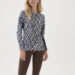 The Fairway Favorite – Lopez Long Sleeve in Blue & White